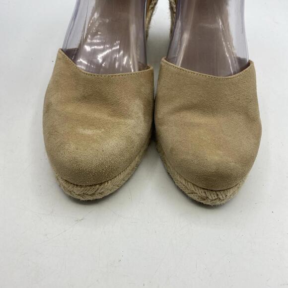 Apaseart Espardrille Wedge Heel Ankle Strap Leather Made in Spain Size 9.5 - Picture 9 of 13